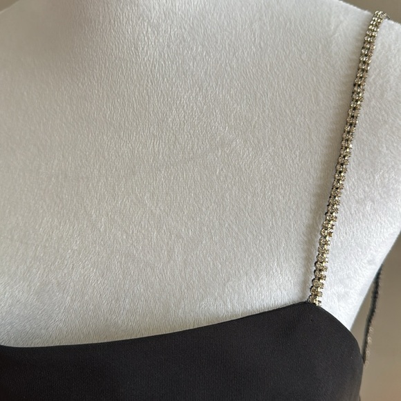 NBD Revolve Renata Rhinestone Straps Backless Mini Black Party Dress Size M - Picture 6 of 13